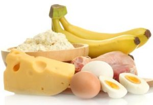 potraviny s obsahem bílkovin